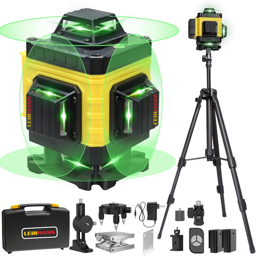 Nivela Laser 3D Leihmann cu Linii Verzi și Accesorii Complete