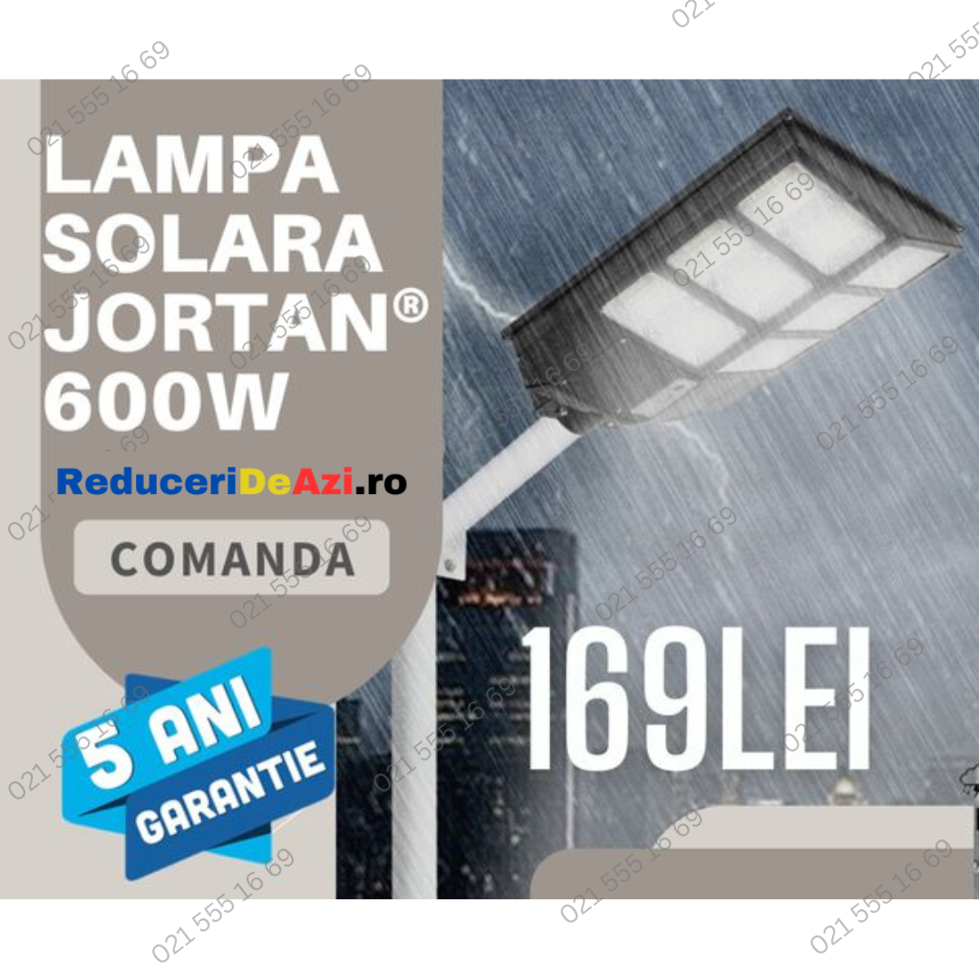 Lampa incarcare solara cu telecomanda 600w
