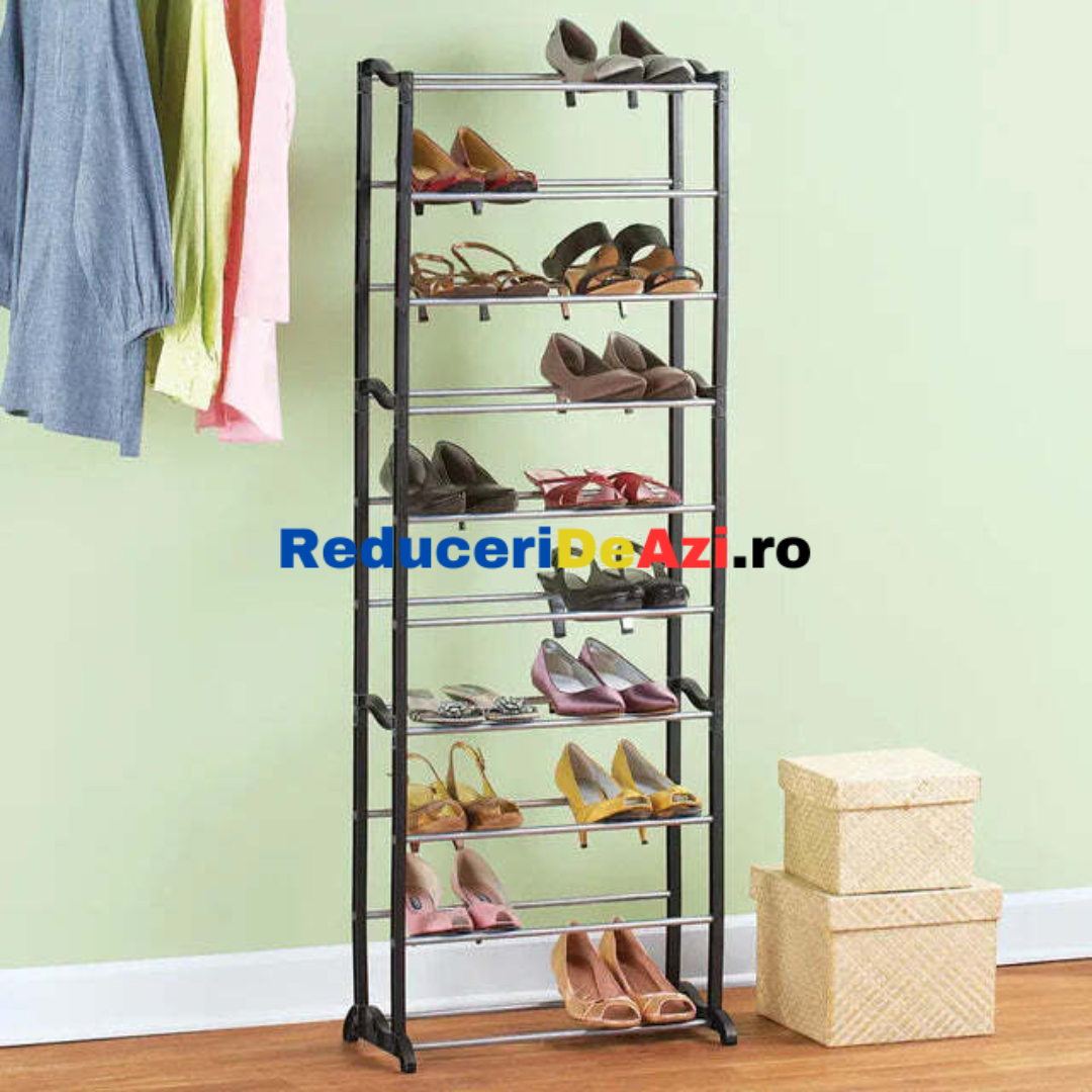 Lichidare de stoc. Suport de încaltaminte, inalt, pentru 30 de perechi