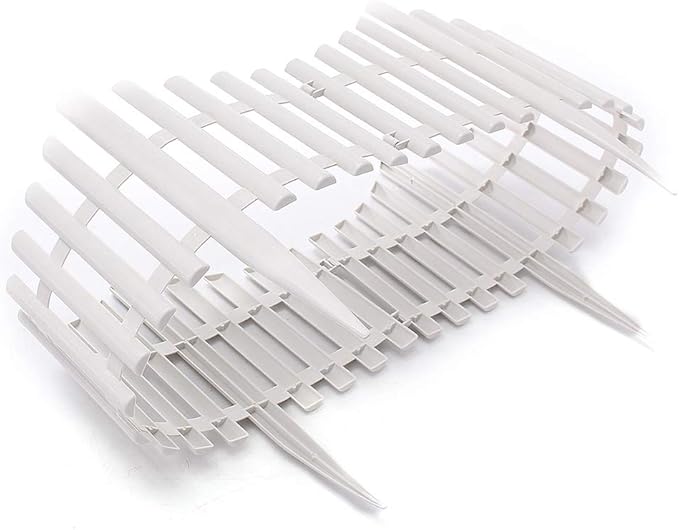 Set 6 garduri decorative din plastic, 60 x 32.5 cm, ALB