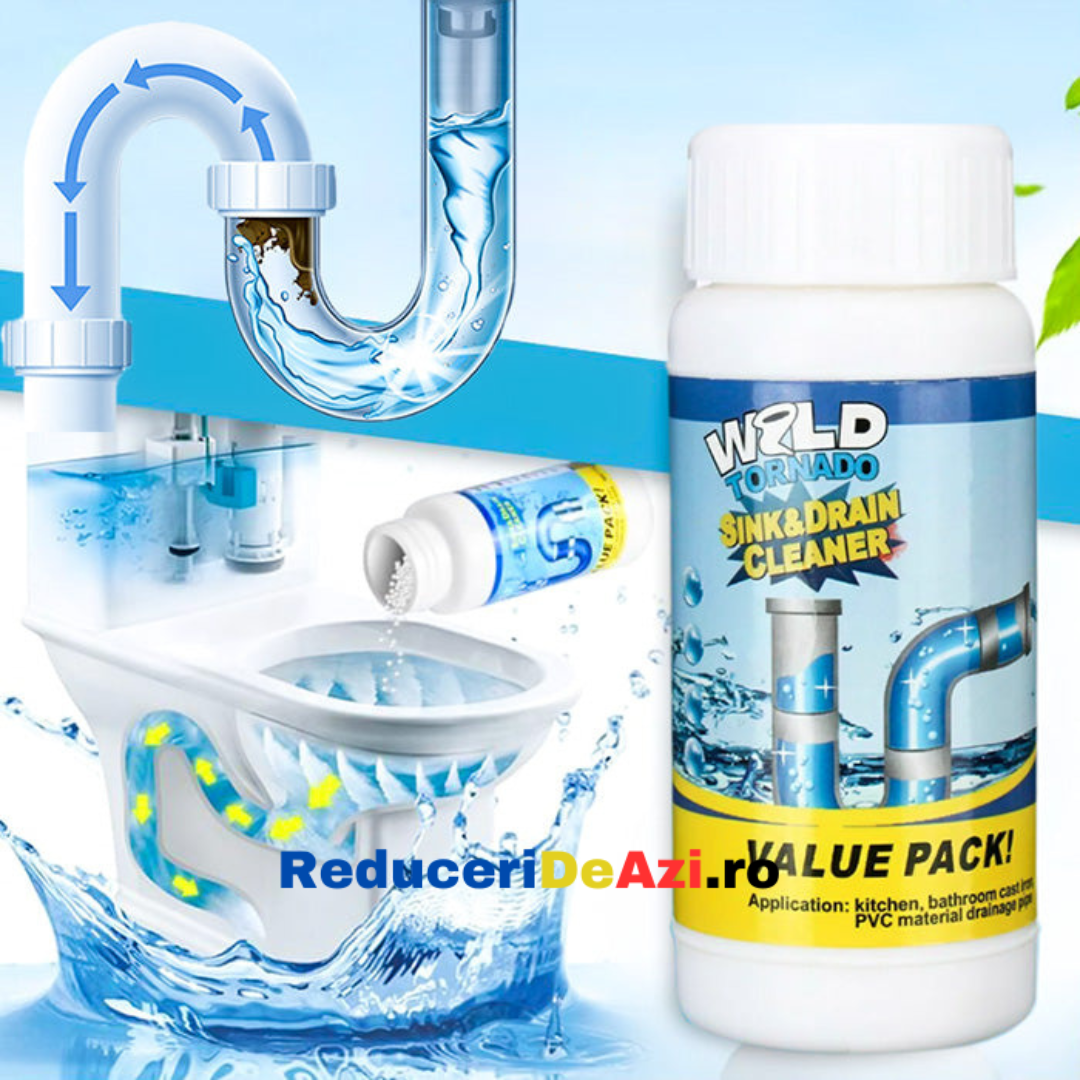 Wild tornado – Soluție pentru curățat instant țevile de scurgere