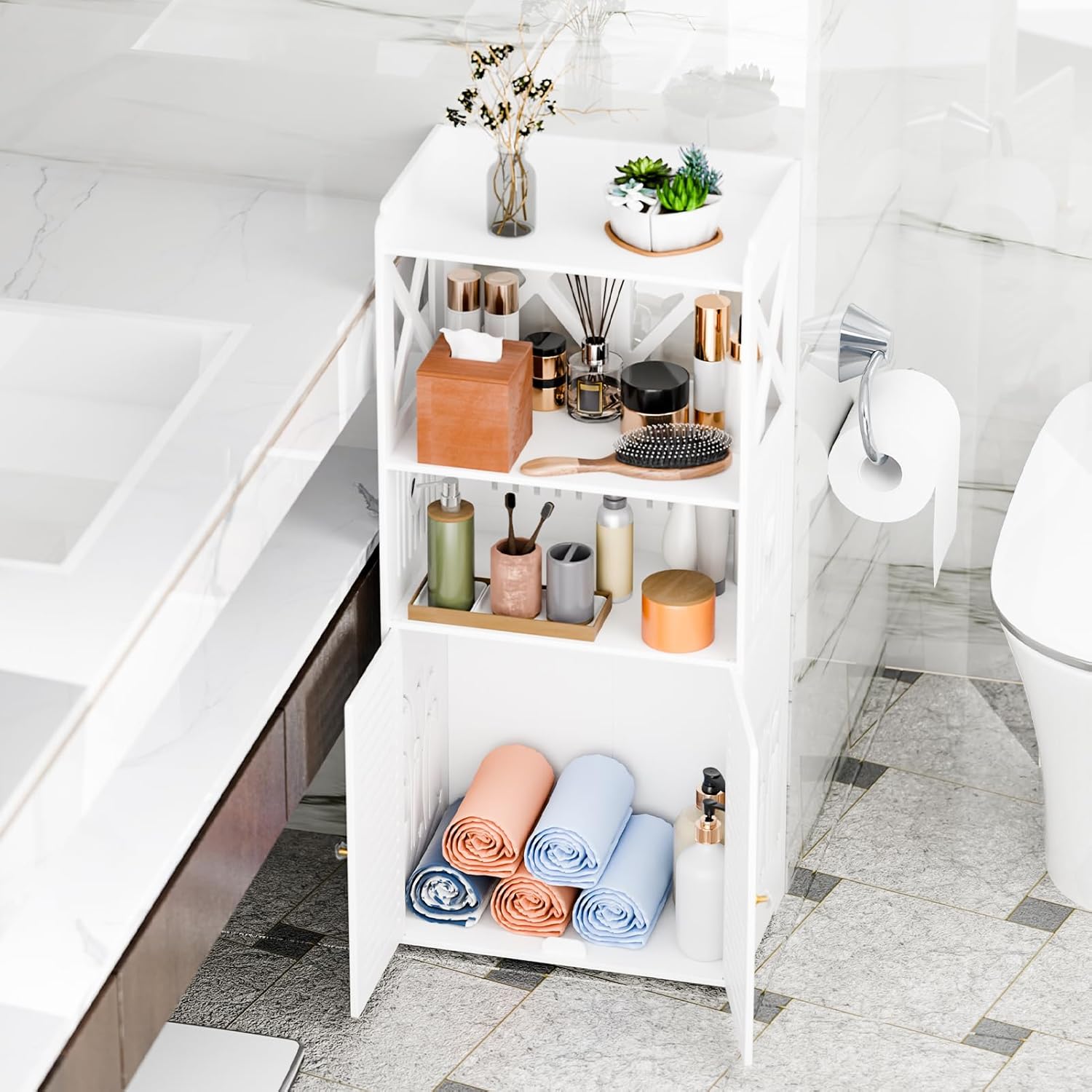 Dulap de baie pe podea