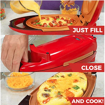 Mini plita ovala Red Copper electrica pentru gatit in 5 minute