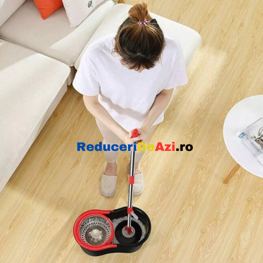 MOP ROTATIV CU PERIE CADOU SI 4 REZERVE CADOU!