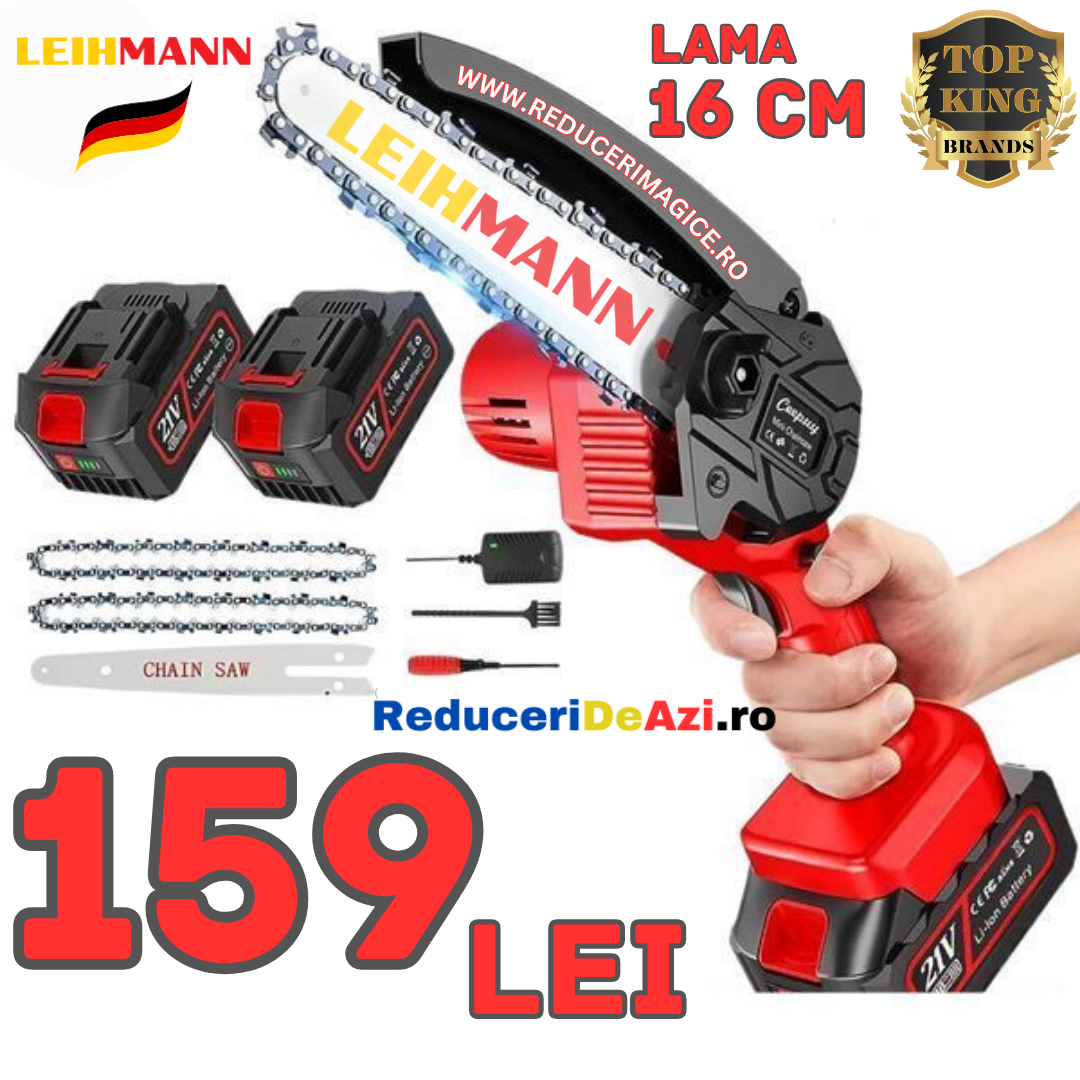 Mini fierastrau electric cu 2 acumulatori, 24V, lama de 16 cm!