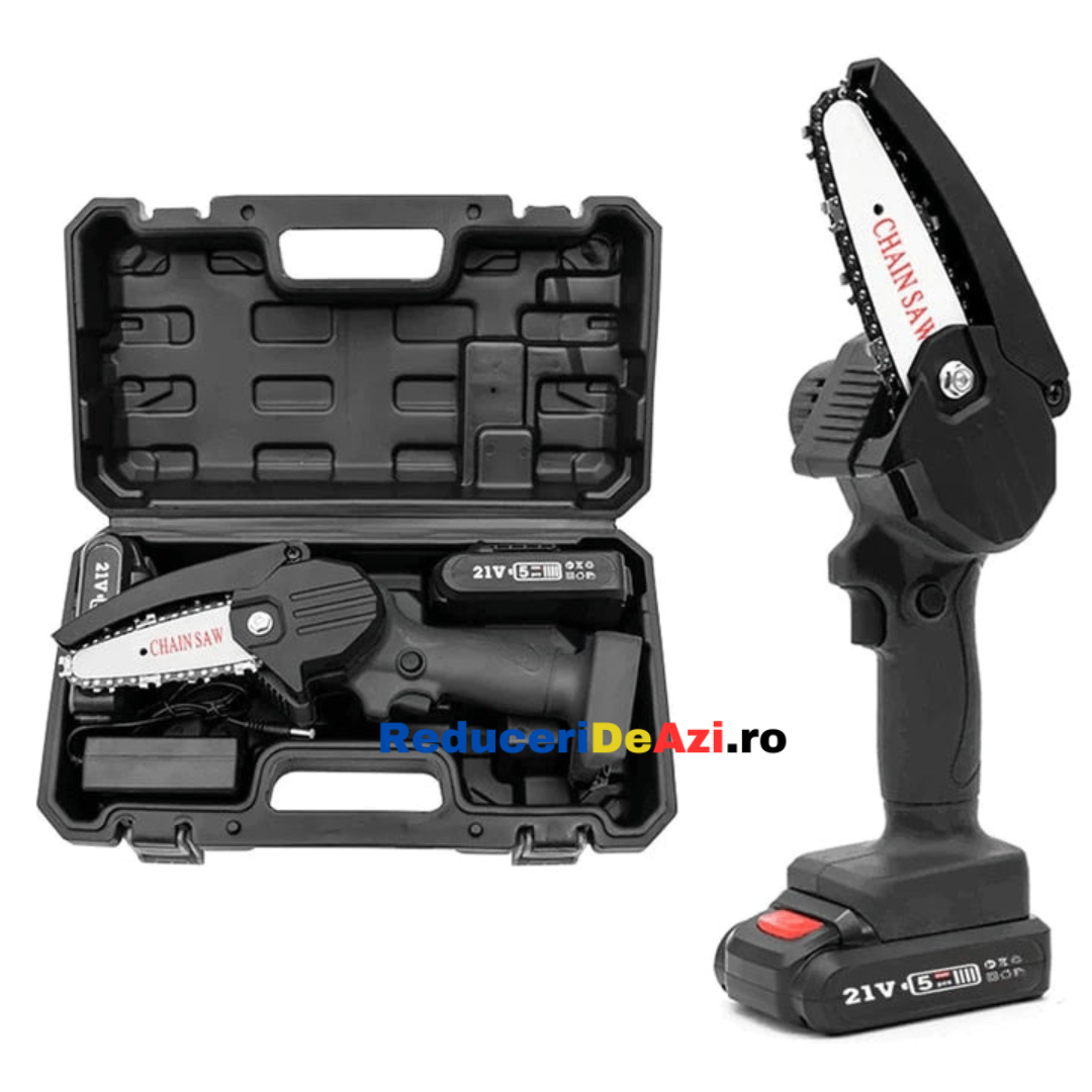 Mini fierastrau electric cu 2 acumulatori, 24V, lama de 16 cm!