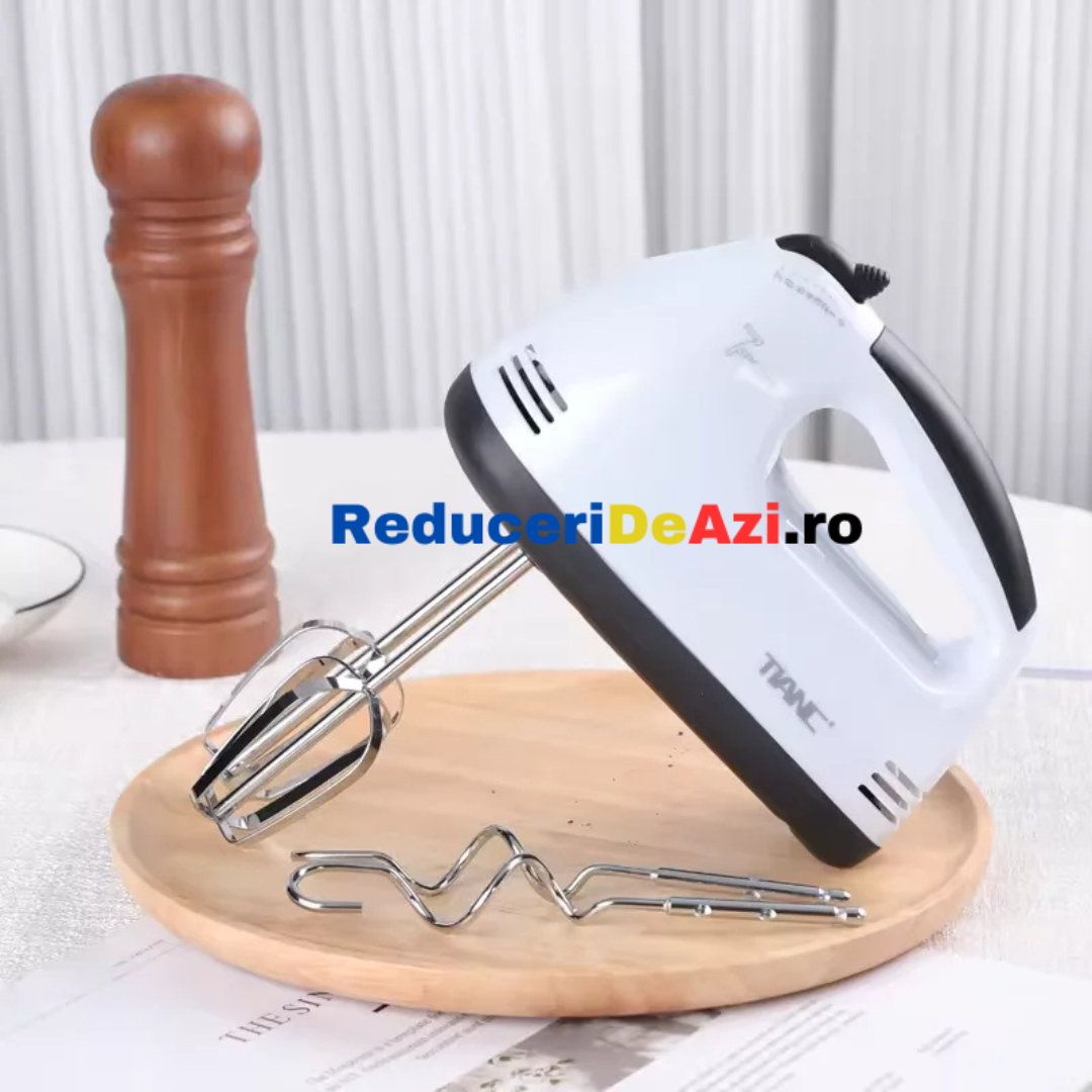 Mixer de mana Scarlett, putere 260W, 7 viteze, alb