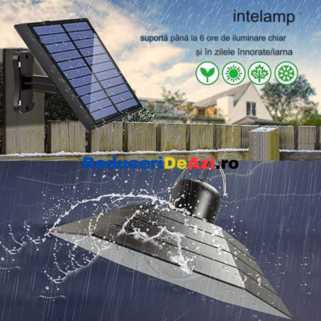 Panou Solar cu 1 Bec LED cu Aplica si Telecomanda