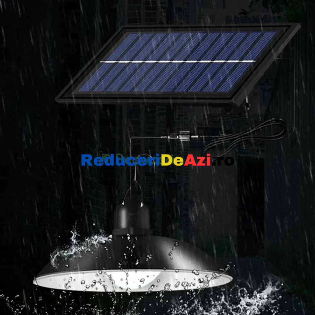 Panou Solar cu 1 Bec LED cu Aplica si Telecomanda