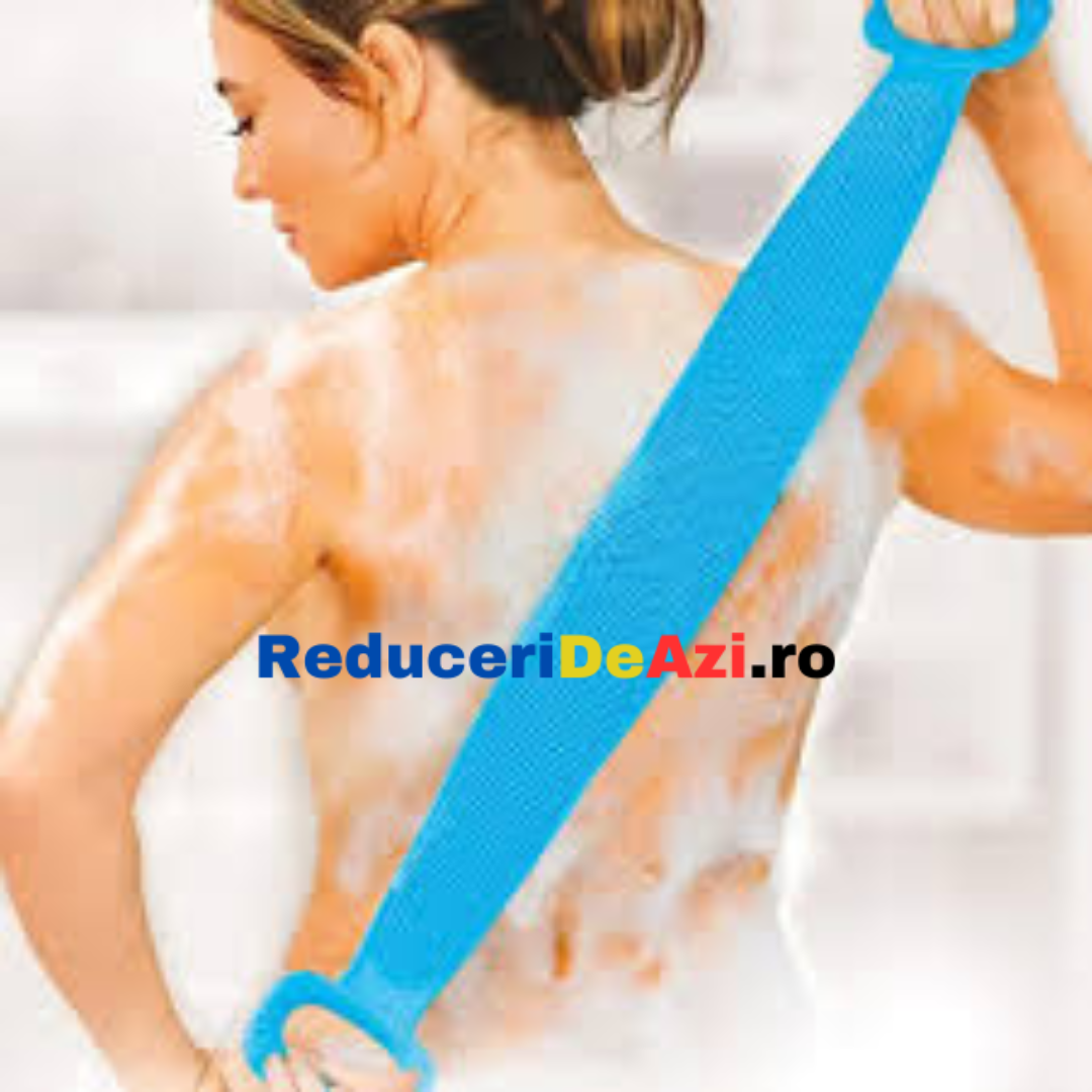 Pachet! Perie de corp pentru dus + Cap de dus cu granule