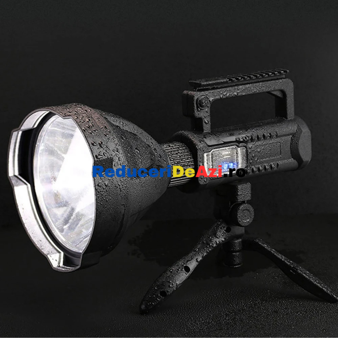 Lanterna de mana 2500 W, trepied, 4 moduri iluminare, Lumina 500 ,M
