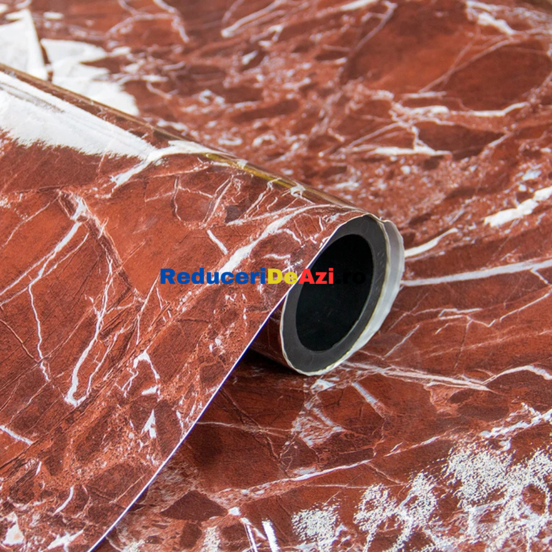 Folie autoadeziva, imitatie marmura 60 x 300 cm, Maro