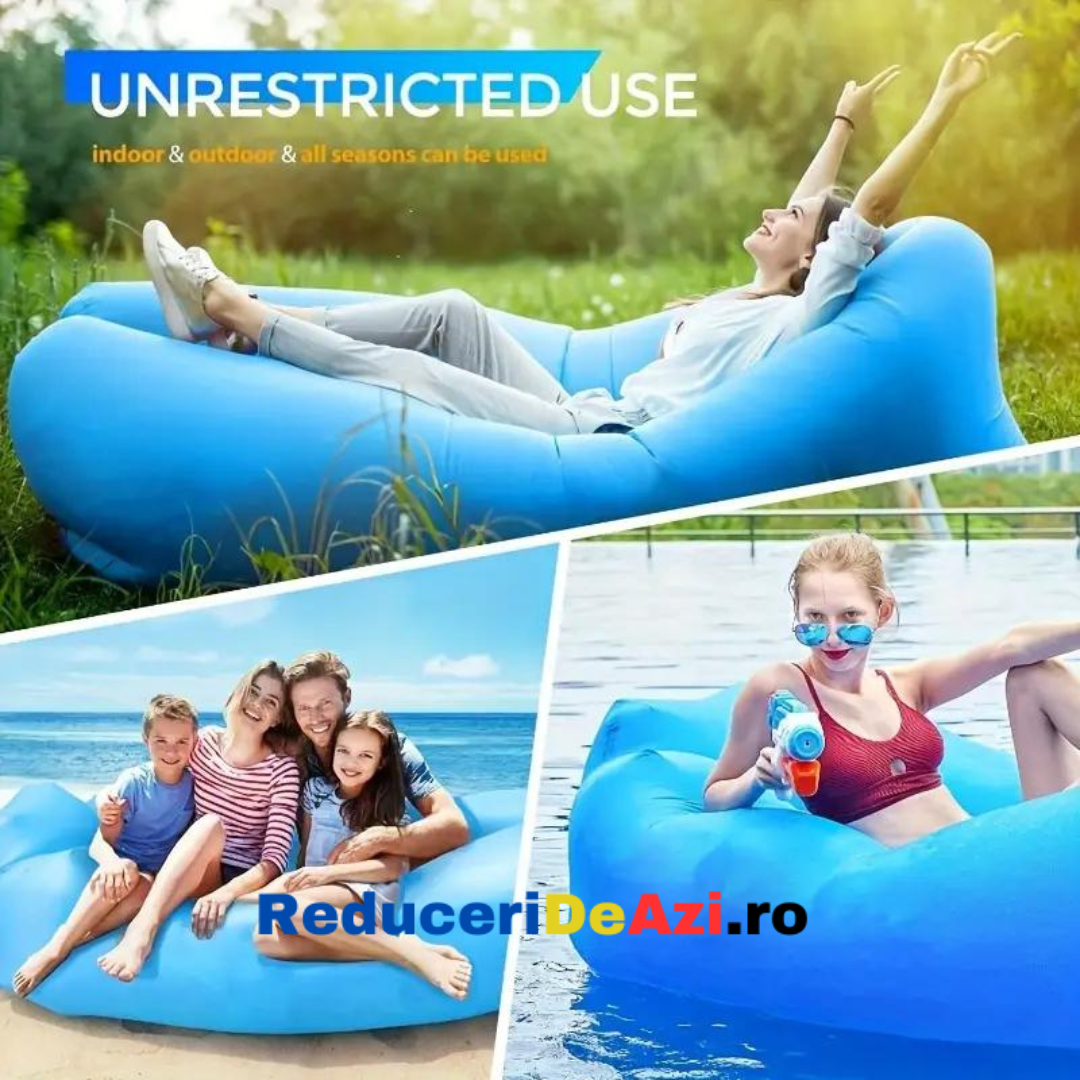 SALTEA GONFLABILA TIP SEZLONG LAZY BAG 1 + 1 GRATUIT