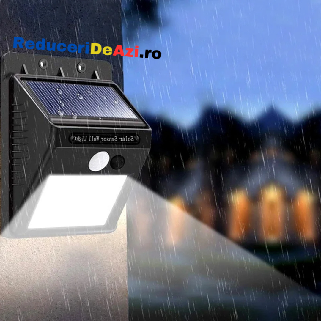 Lampa LED cu incarcare solara si senzor de miscare