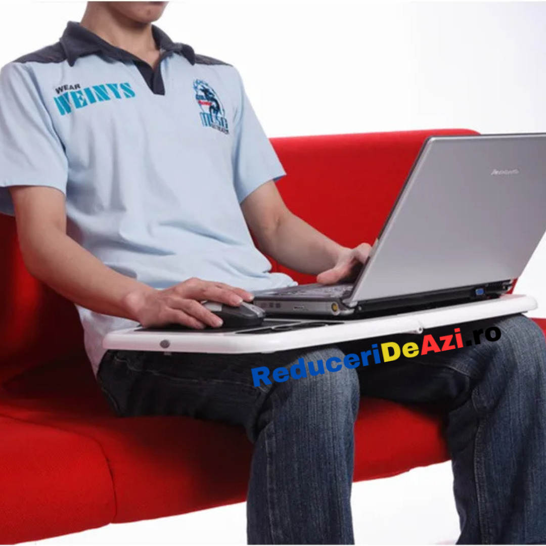 Masuta reglabila pentru laptop, cu 2 coolere si USB