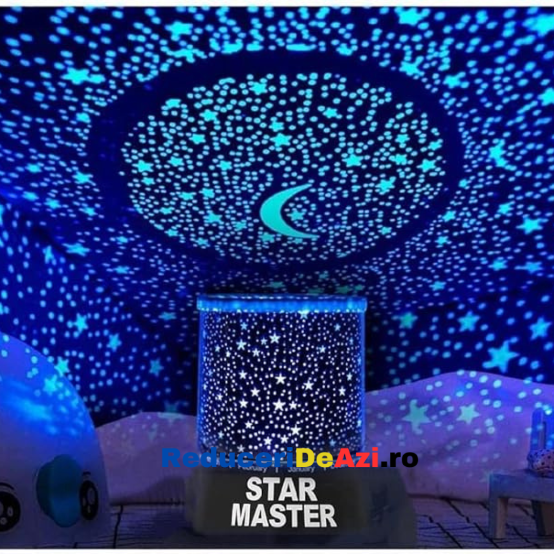 Lampa de veghe cu proiector astronomic