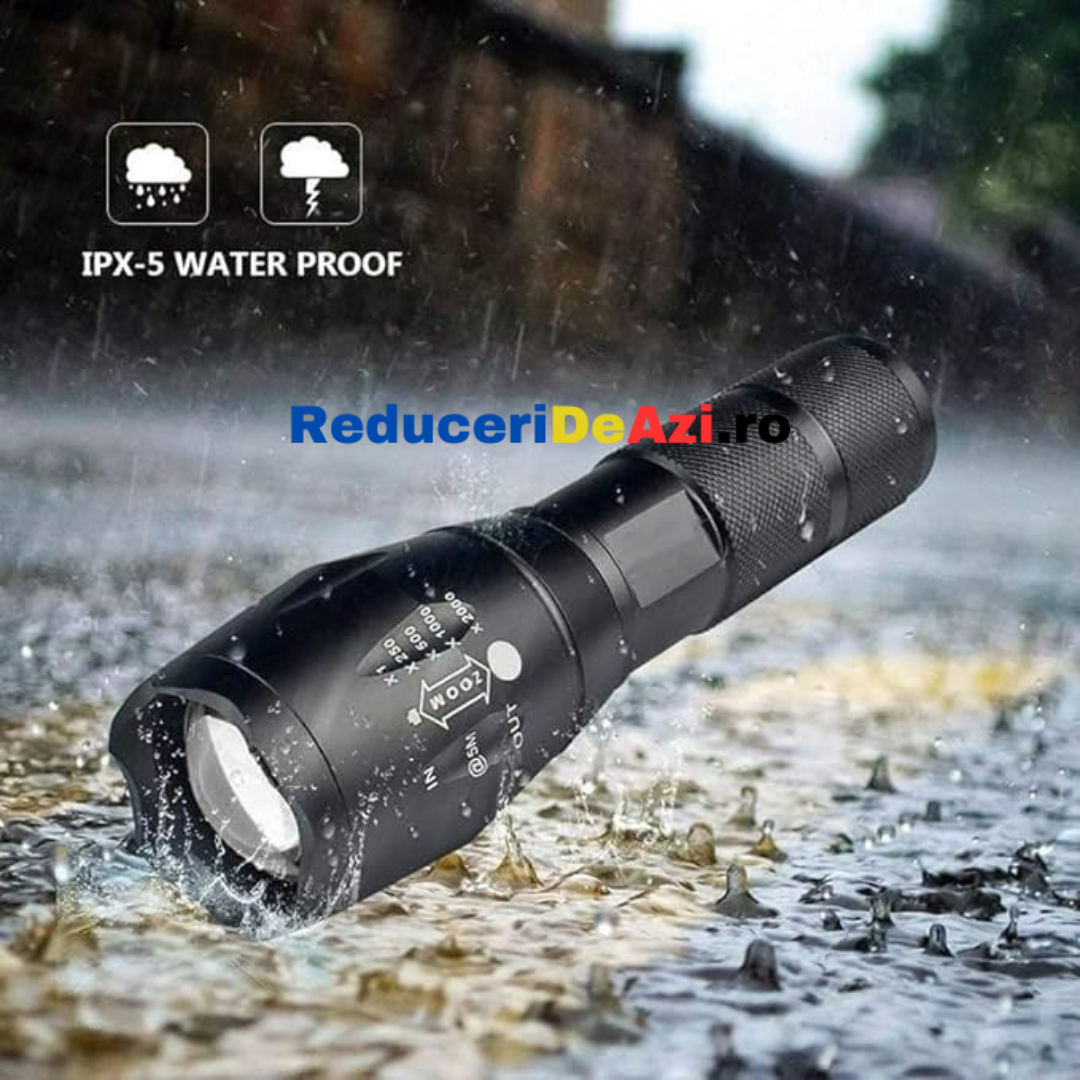 Lanterna profesionala cu 5 moduri de iluminare