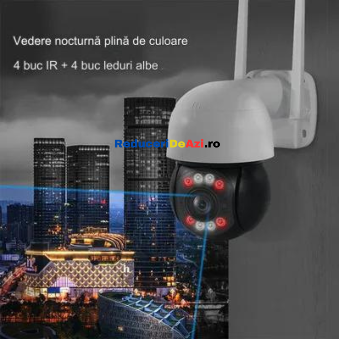 Camera de supraveghere Wifi exterior, rotativa, cu senzor de miscare