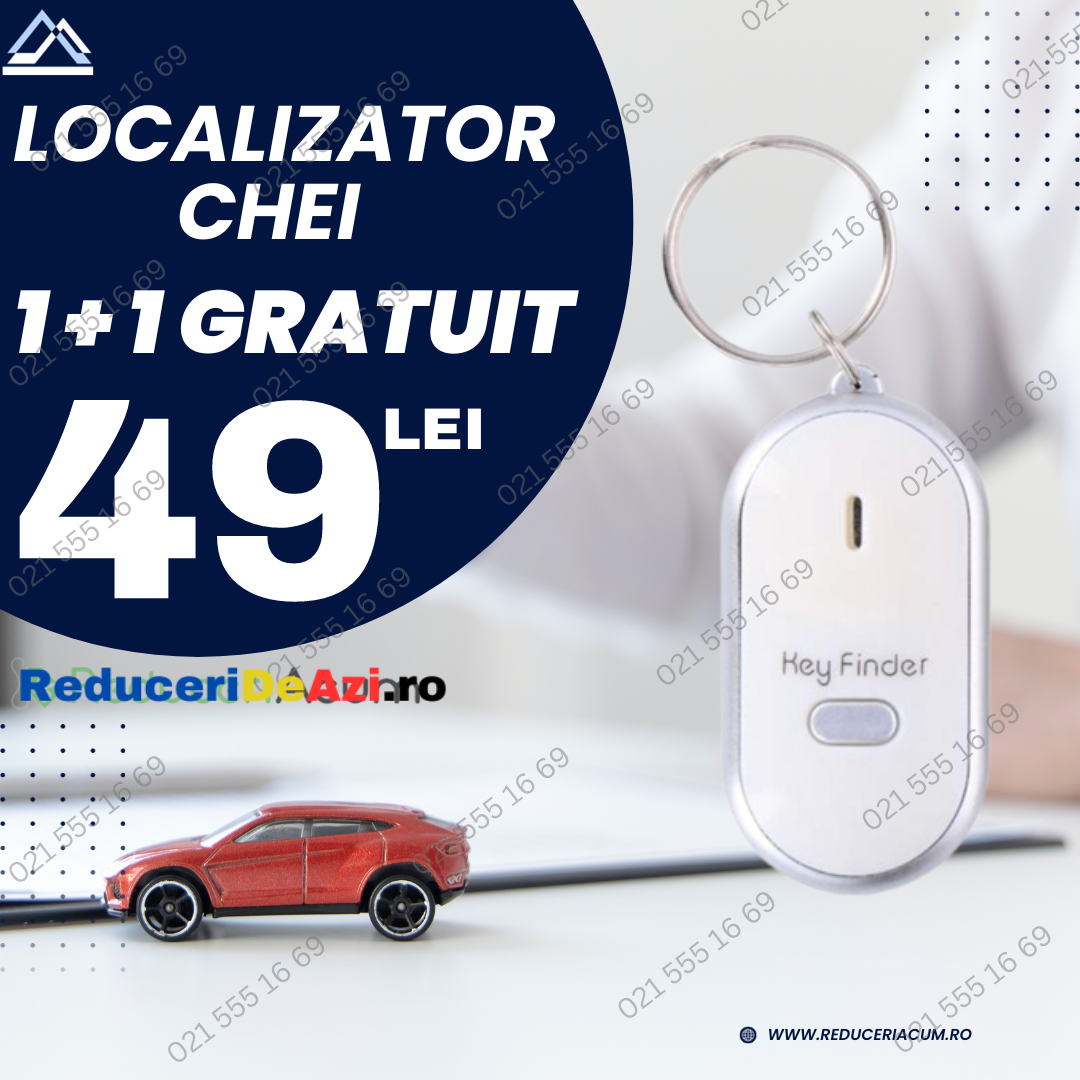 Breloc localizator de chei prin fluierat 1 + 1 GRATUIT