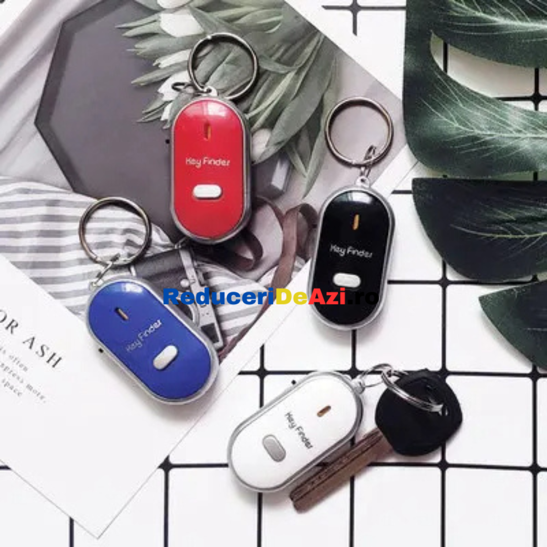 Breloc localizator de chei prin fluierat 1 + 1 GRATUIT