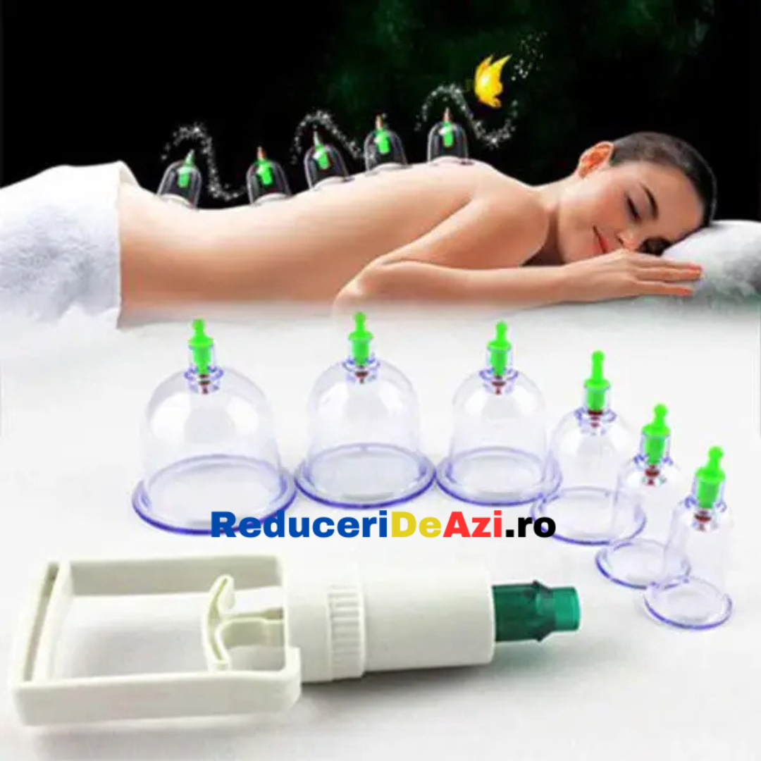 Set 12 ventuze cu vacuum, pentru masaj