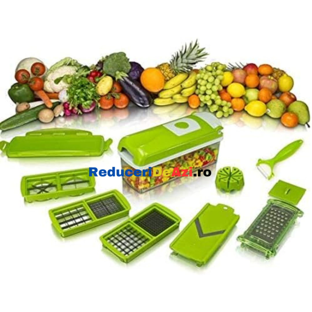 Razatoare multifunctionala, ce decojeste, marunteste, feliaza si face cuburi