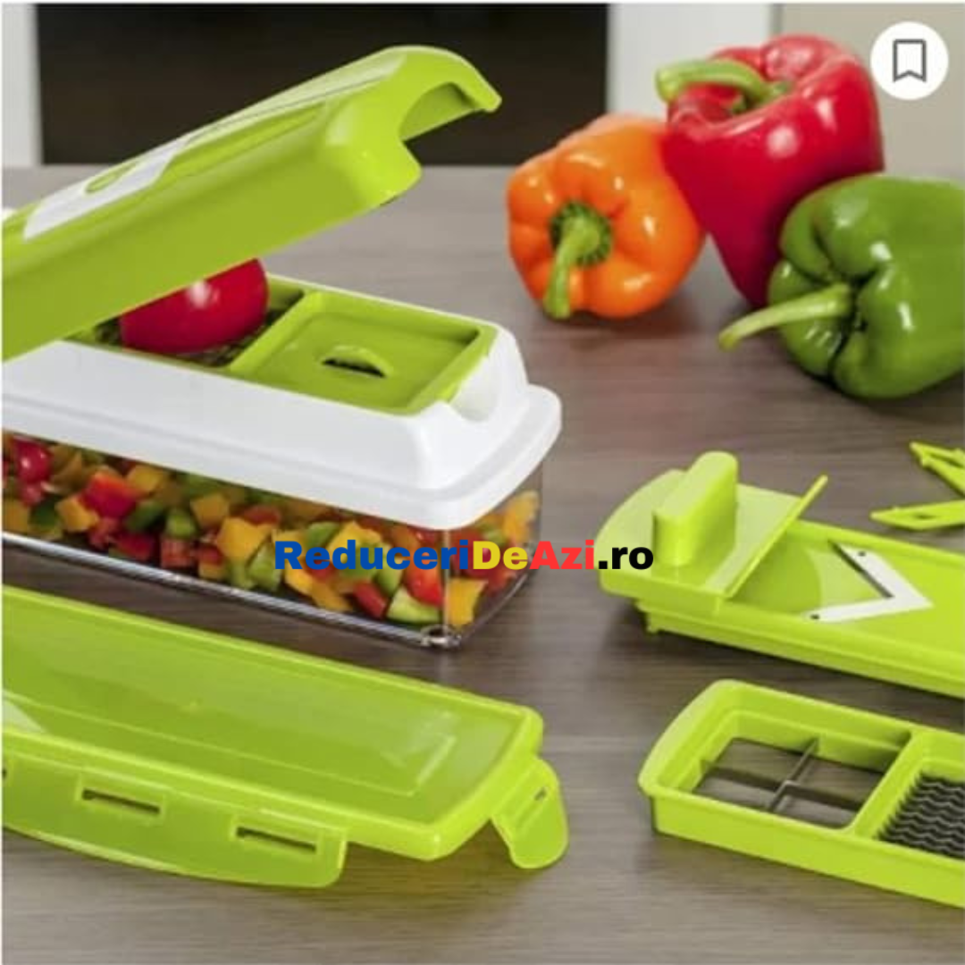 Razatoare multifunctionala, ce decojeste, marunteste, feliaza si face cuburi