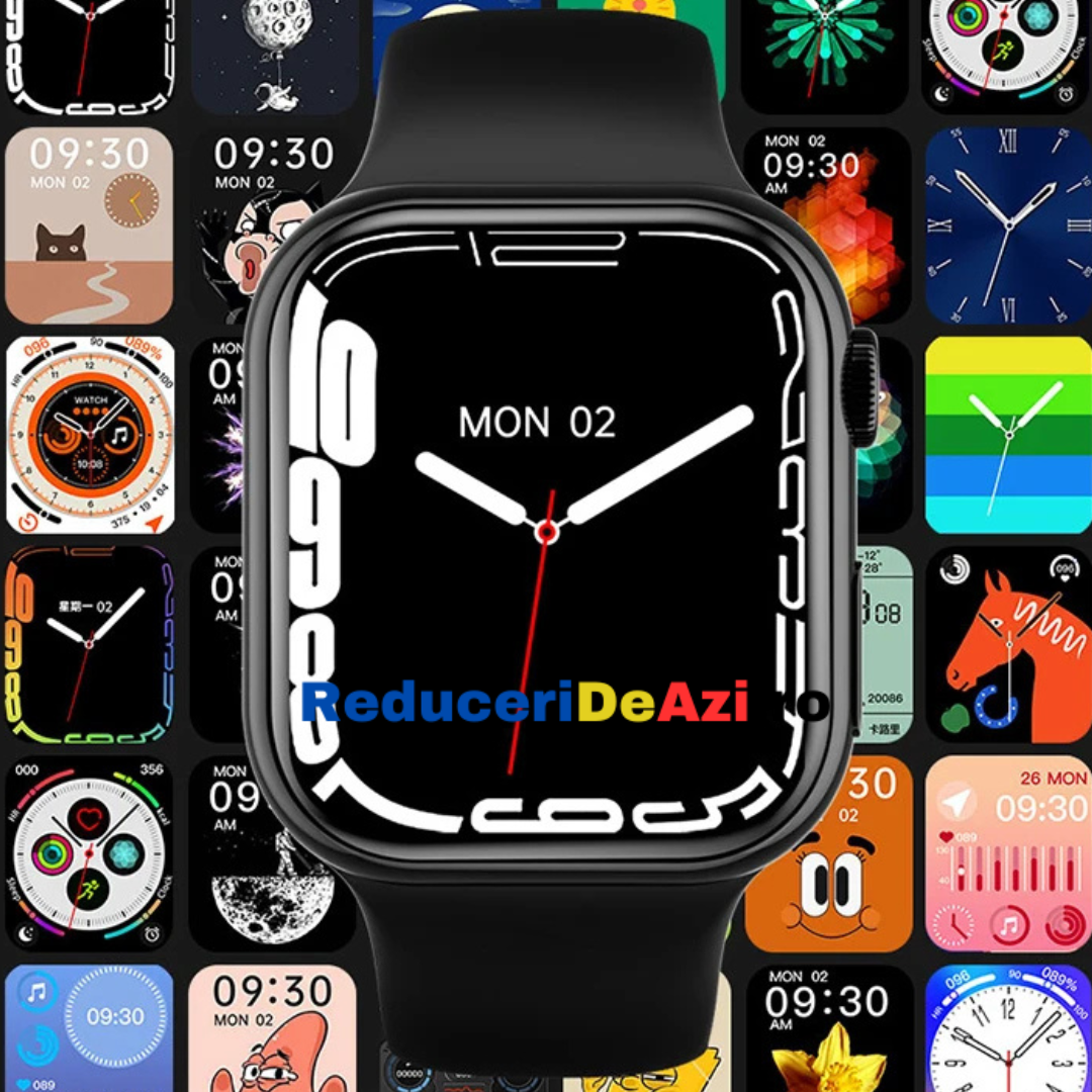 Ceas inteligent model I7 Pro Max, modern si elegant + Set casti Bluetooth - CADOU !!!