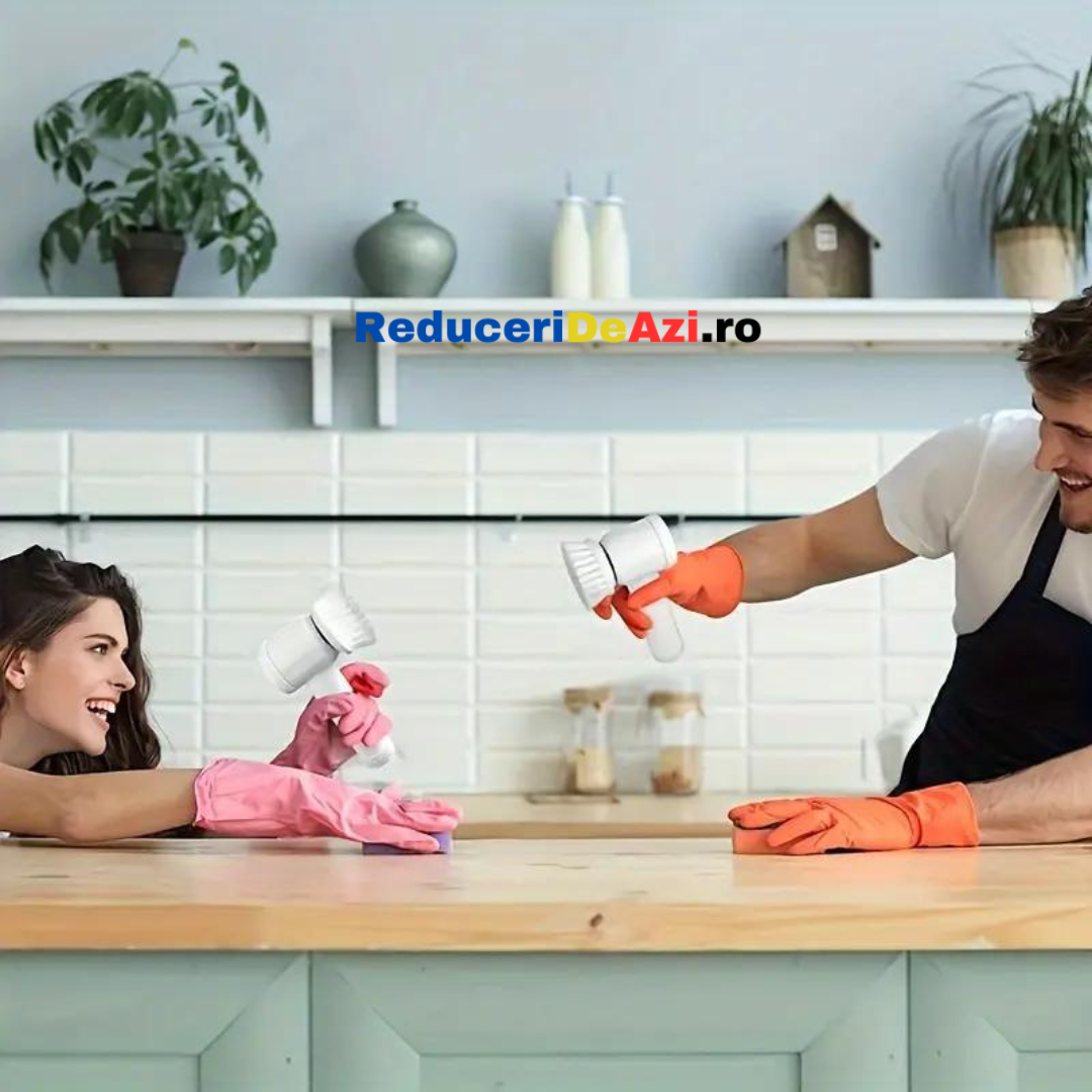 Perie 5in1 Electrica Curatat Magic Brush, Vesela, Baie, Bucatarie