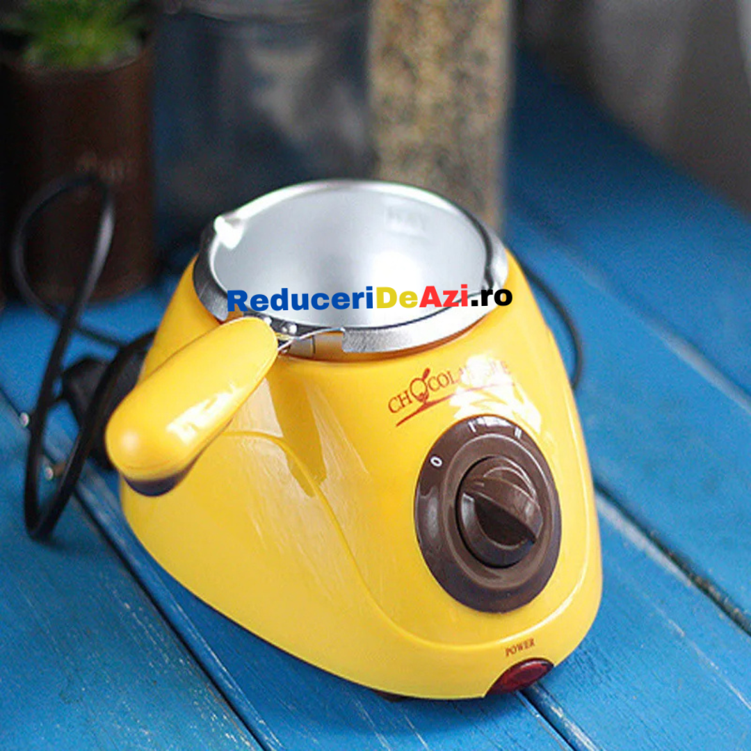 Aparat electric pentru topit ciocolata + Set Fondue – Chocolatiere