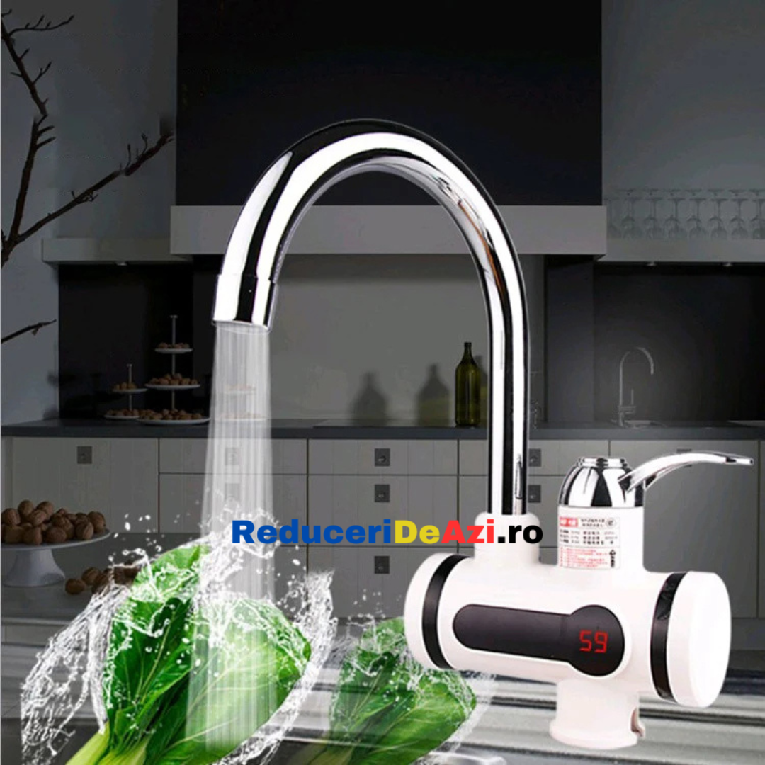 Robinet electric Instant pentru apa calda, cu afisaj LCD