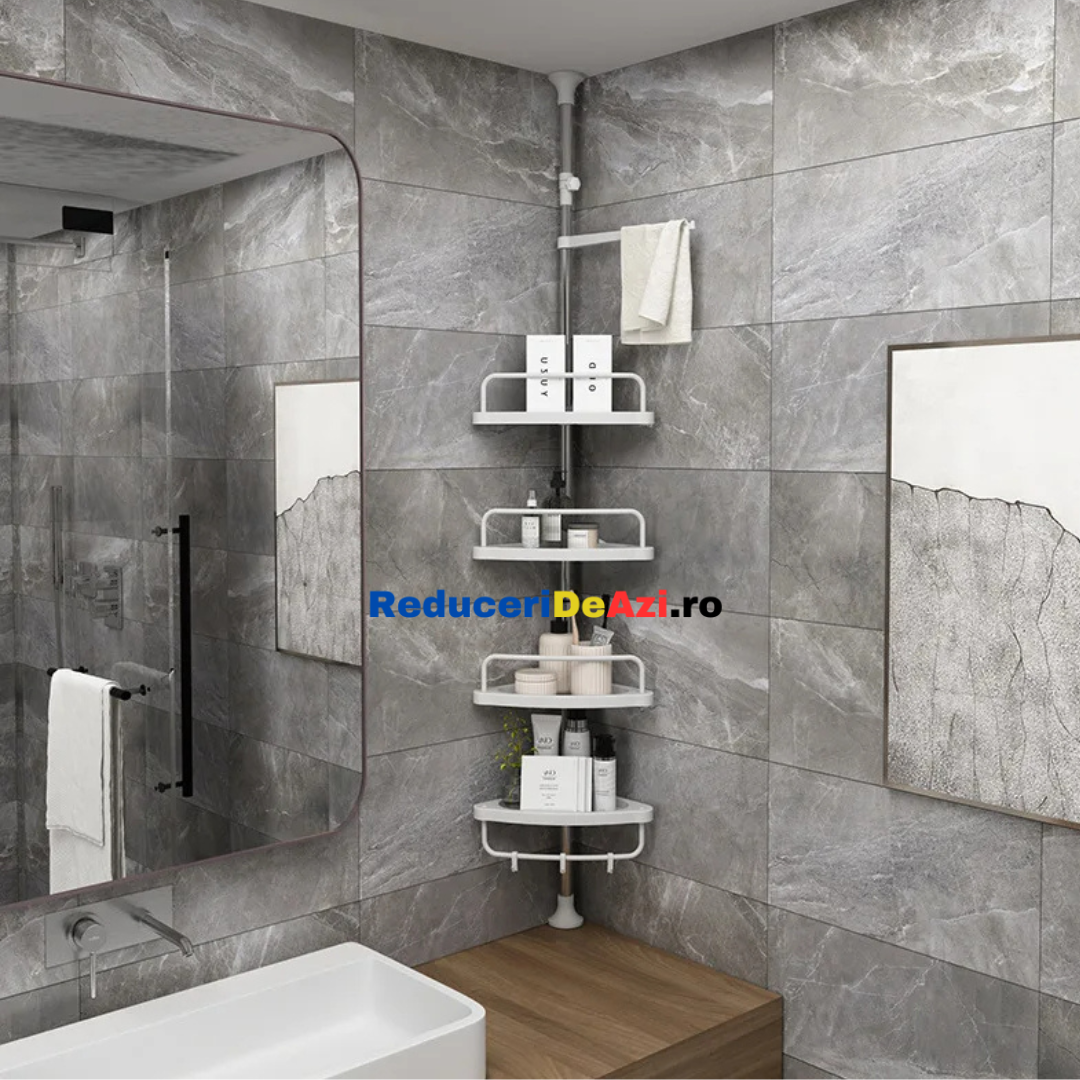 Etajera colt pentru baie