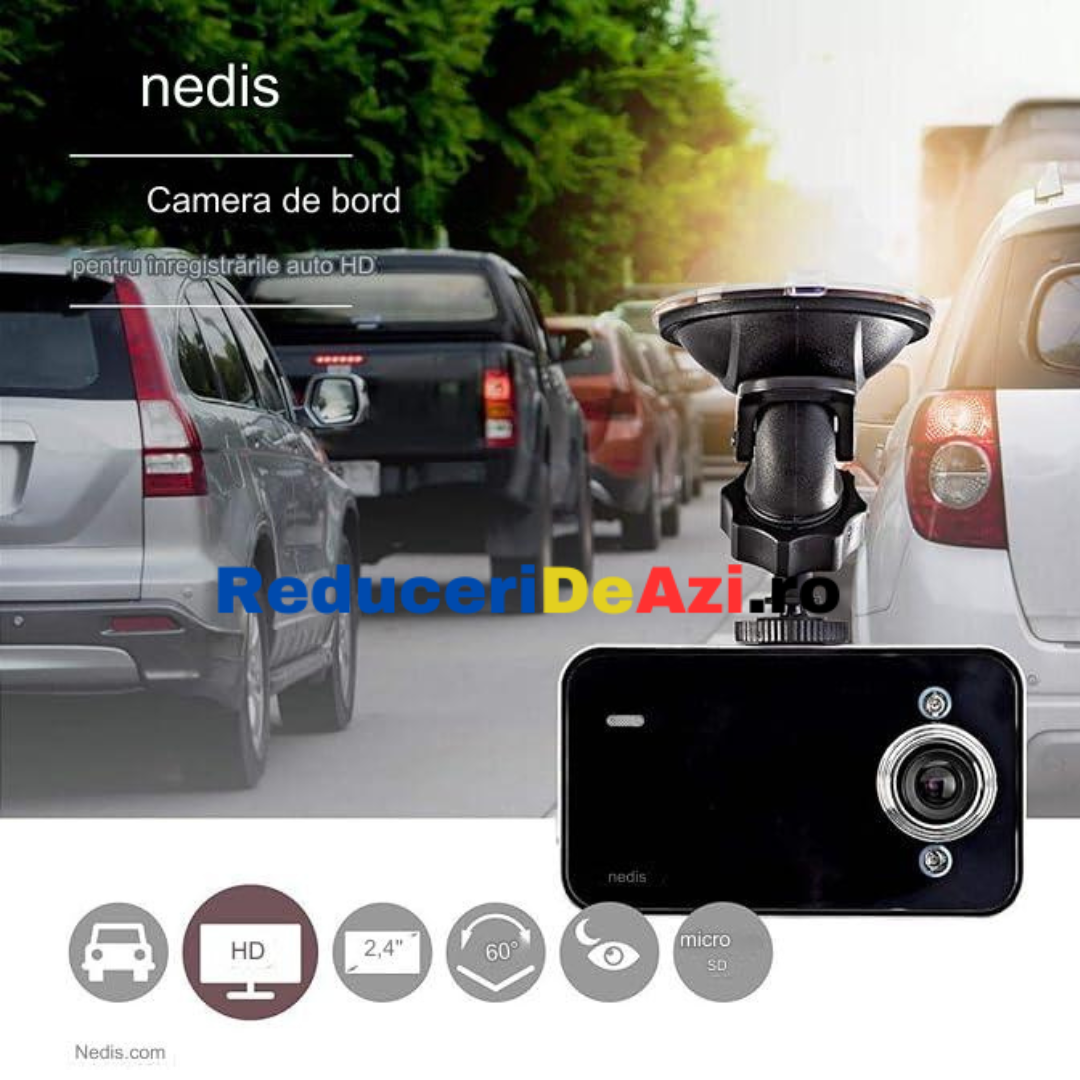 Camera auto DVR, 2.4 inch, HD, filmare noaptea