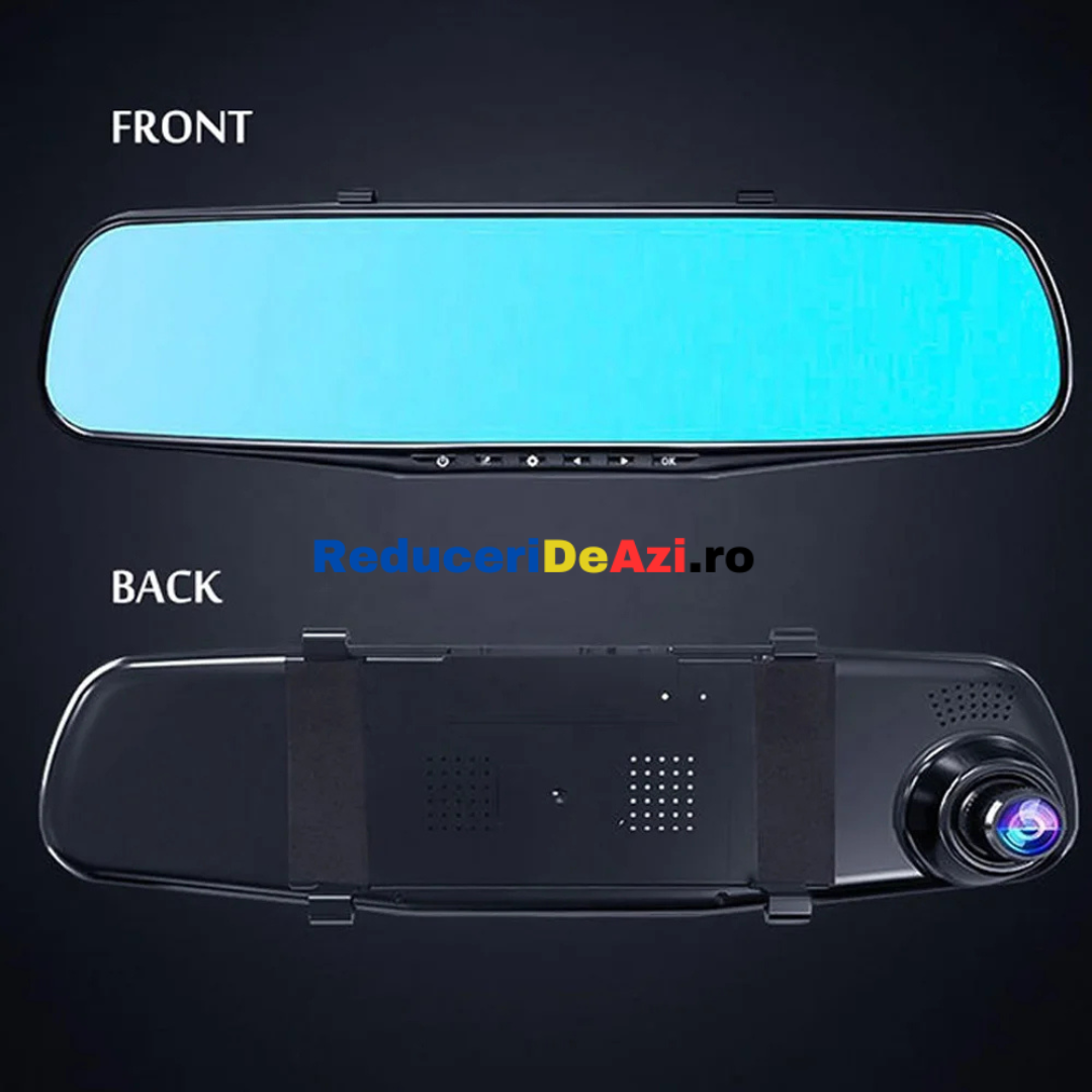 Lichidare de stoc! Oglinda retrovizoare cu camera video full HD 1080 p, senzor de miscare