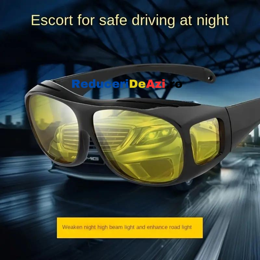 Ochelari pentru condus noaptea si in ceata + ochelari de zi