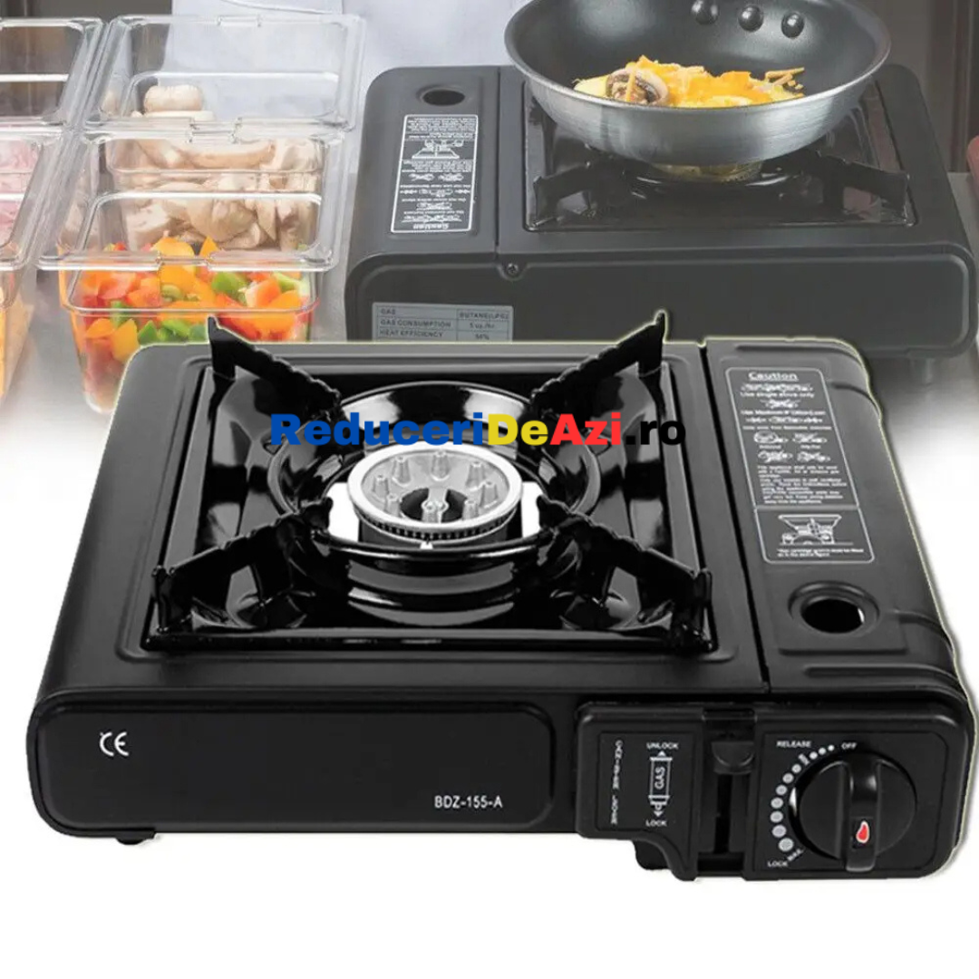 Aragaz Camping, Portabil ,Voiaj, Gaz Butan, Dubla Alimentare Aprindere Automata