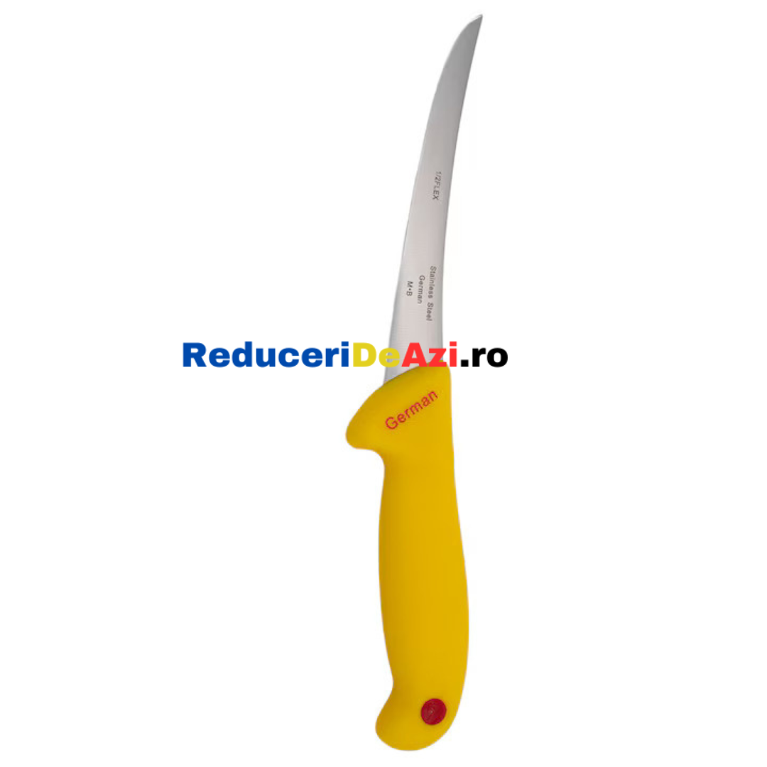 Set CUȚITE INDUSTRIALE DE MĂCELARIE , 6 CUȚITE + SATÂR ȘI MASAT CADOU, calitate germană garantată!