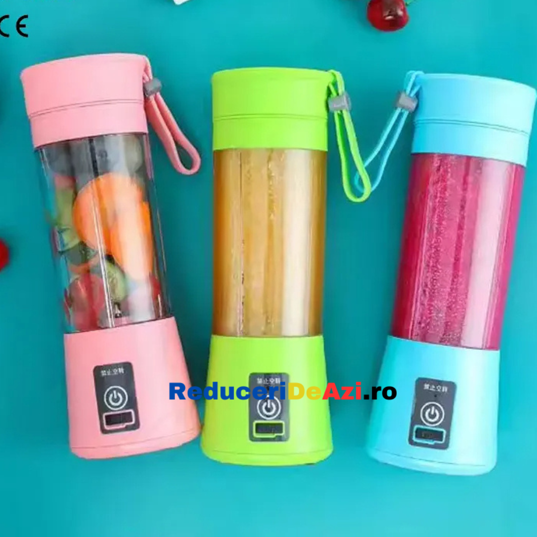 Blender portabil, cu baterie proprie, pentru fructe si legume