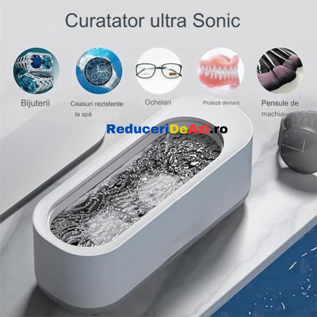 Curățător de bijuterii și ochelari cu ultrasunete