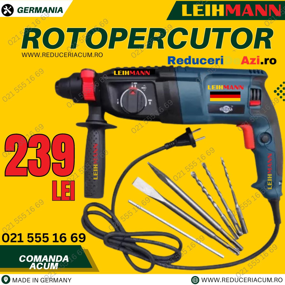 Ciocan Rotopercutor 800w + Mandrina + Valiza De Transport