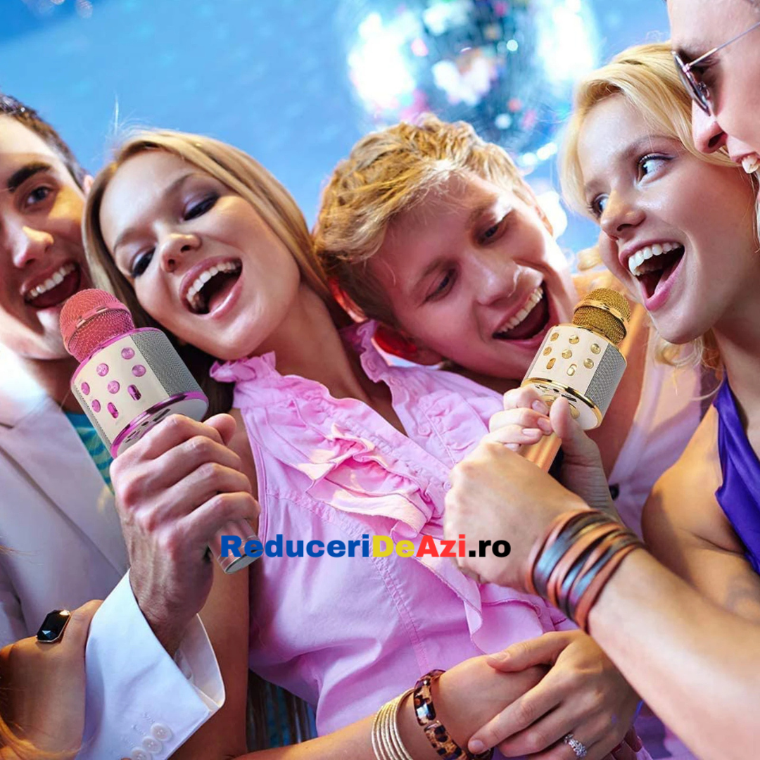Microfon Karaoke Wireless Q7 cu Bluetooth