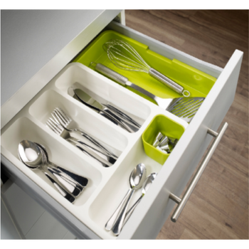 Organizator de Ustensile pentru bucatarie, Modern, Alb/Verde