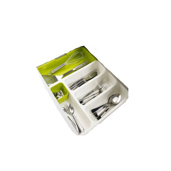 Organizator de Ustensile pentru bucatarie, Modern, Alb/Verde