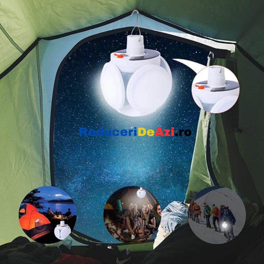 SET 2 BECURI CU PANOU SOLAR SI ACUMULATOR 4 BRATE