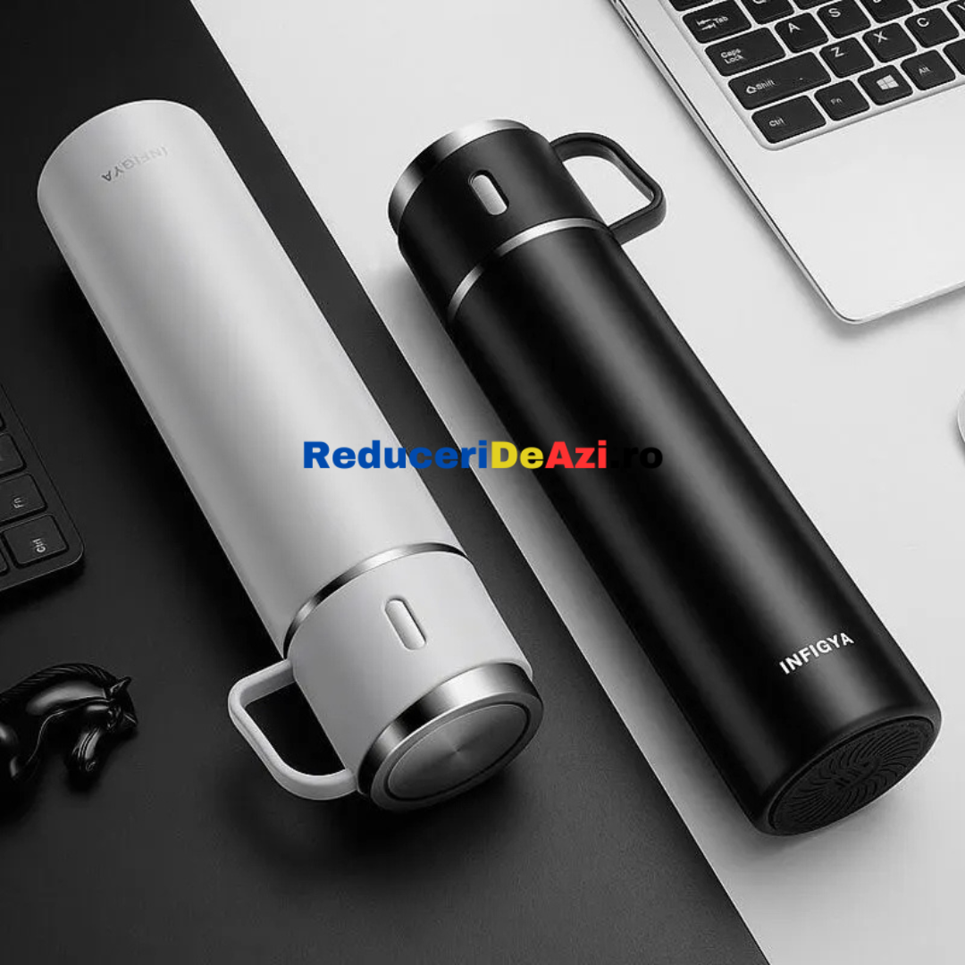 Set Termos Ecologic INOX  500 ml + 3 cesti x 150ml
