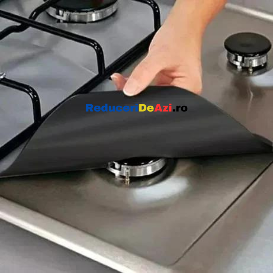 Set 5 Folii de Protectie Premium pentru Plita si Aragaz BLACK