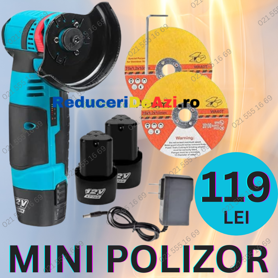 Mini polizor portabil GrinderPro 2 x Acumulatori