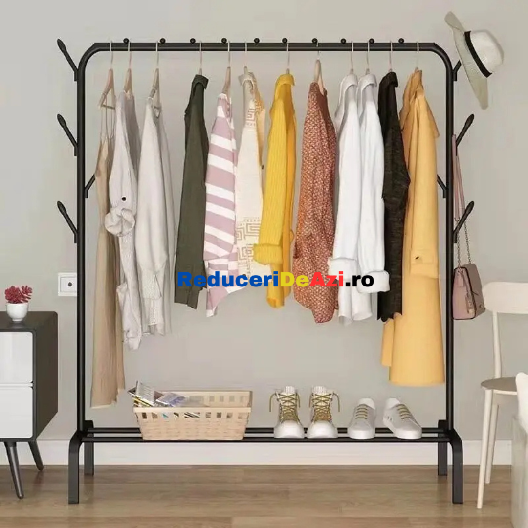 Lichidare de stoc. Suport umerase cu cadru metalic si cuier lateral