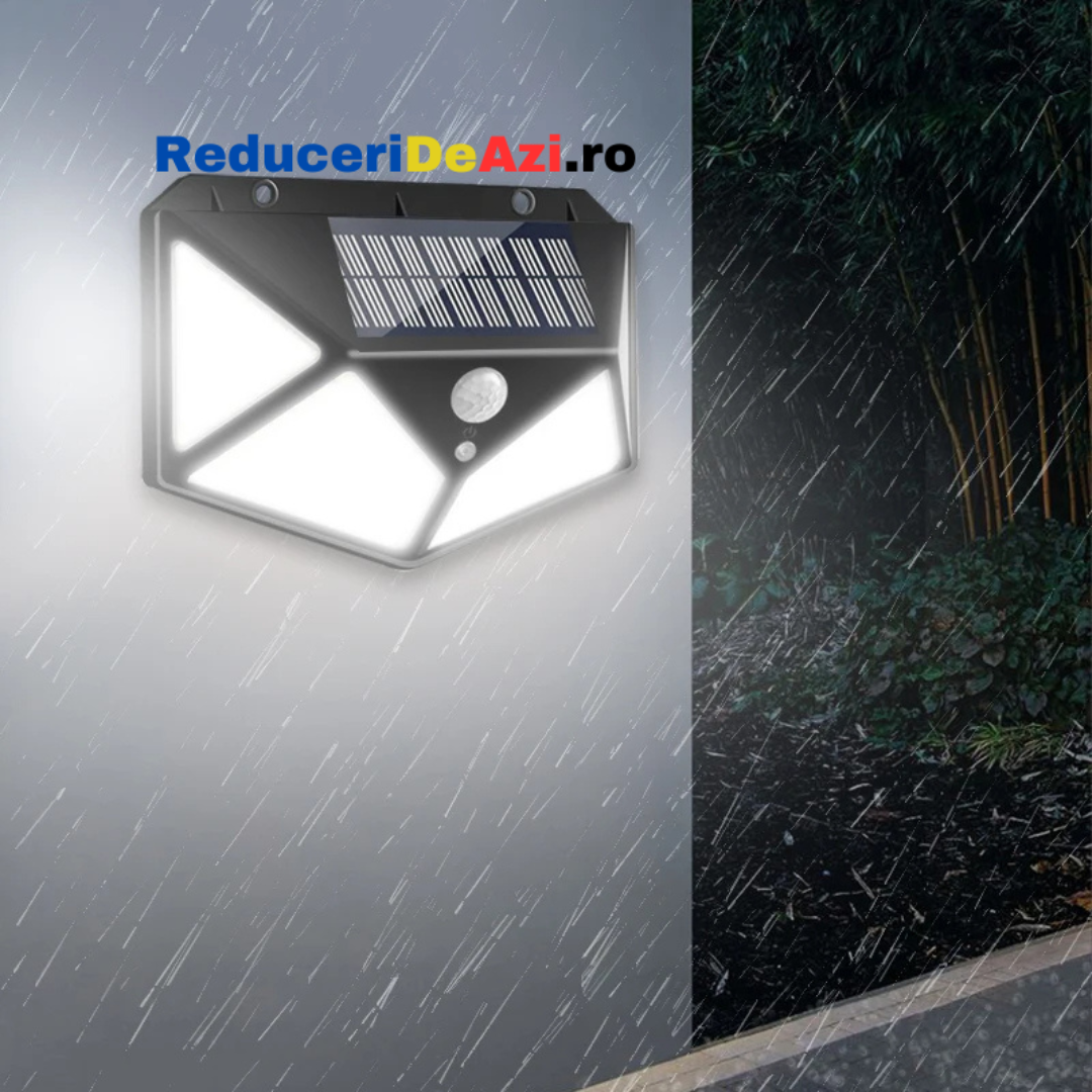 10 Bucăți Lampa Solara 100 Led cu Senzor de miscare SUPER OFERTA