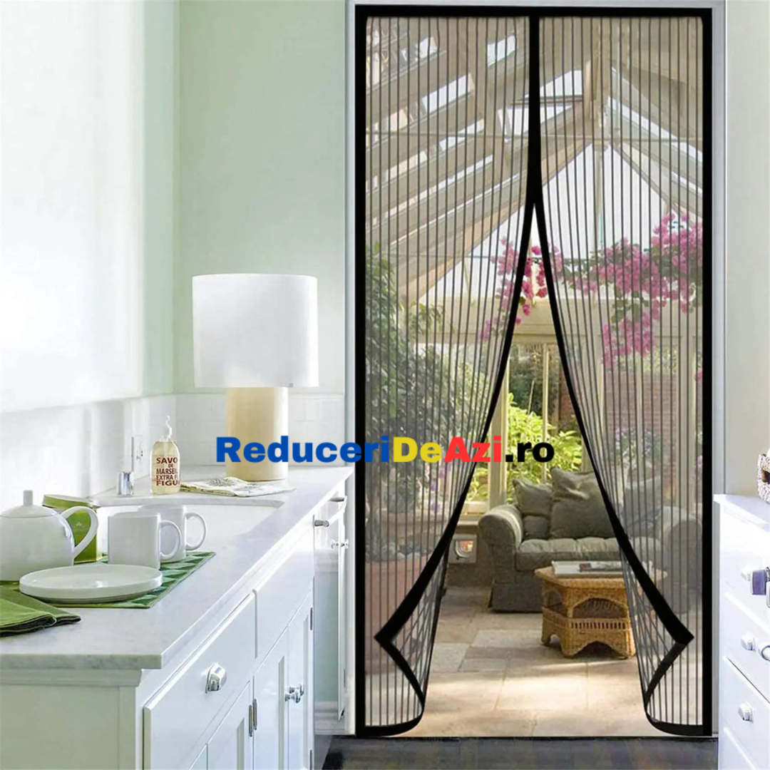 1 + 1 GRATUIT ! Perdea tip plasa cu inchidere magnetica pentru tantari, muste sau alte insecte